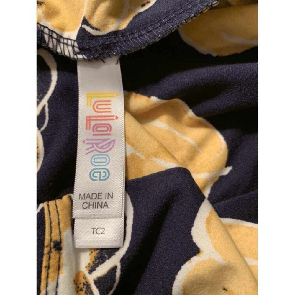 LuLaRoe Womens Leggings Size TC2 Navy Blue Pumpkins Jack-O-Lanterns Plus 18+ NWT - Picture 2 of 5